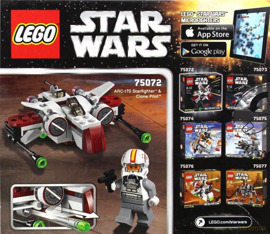 LEGO Gwiezdne Wojny ARC170 Starfighter 75072 (Star Wars) [KLOCKI]