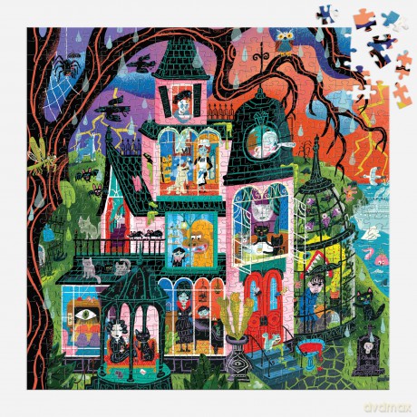 Monster Mansion 500 Piece Family Puzzle [KSIĄŻKA]