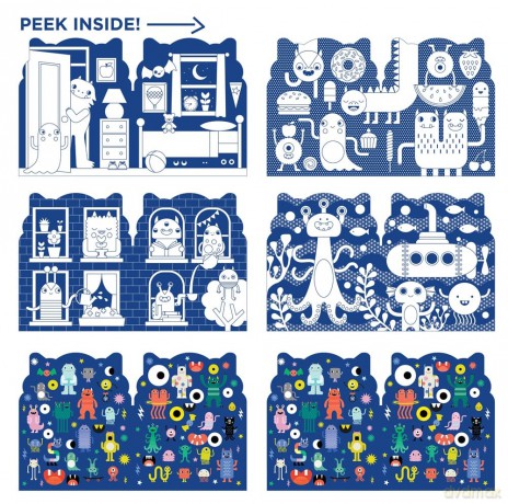 Monsters Coloring Book and Stickers [KSIĄŻKA]