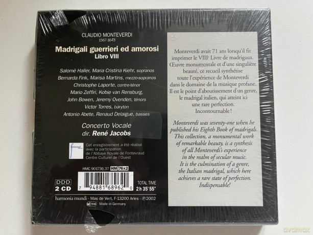 Monteverdi: Madrigali Guerrieri Ed Amorosi [2CD]