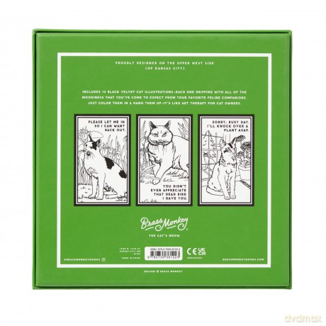 Moody Cats Magic Velvet Coloring Set [KSIĄŻKA]