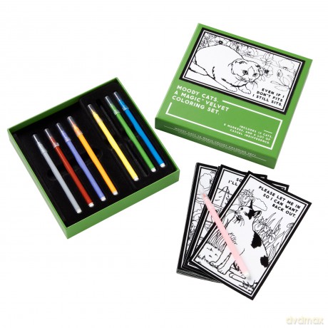 Moody Cats Magic Velvet Coloring Set [KSIĄŻKA]