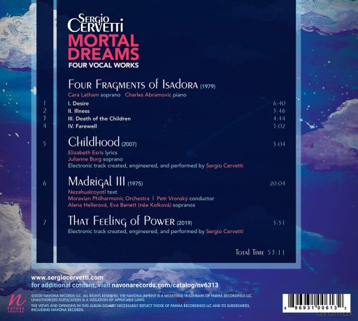 Cervetti: Mortal Dreams [CD]