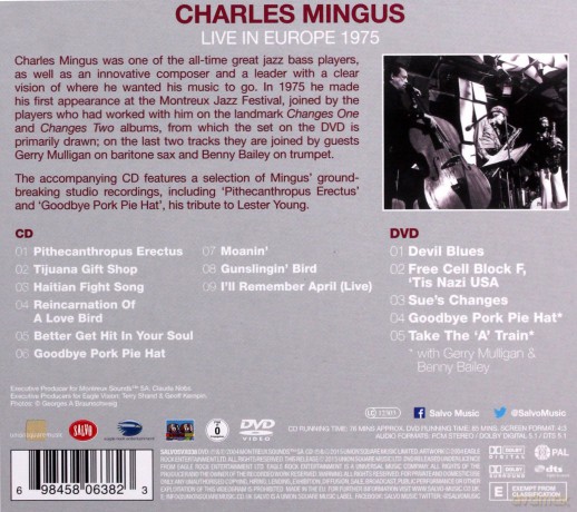 Charles Mingus: Live In Europe 1975 [CD]+[DVD]