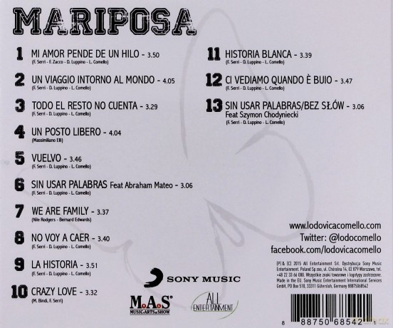Lodovica Comello: Mariposa (PL) [CD]