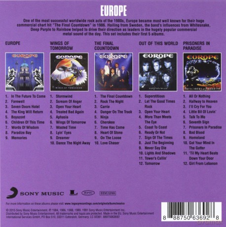 Europe: Original Album Classics [5CD]