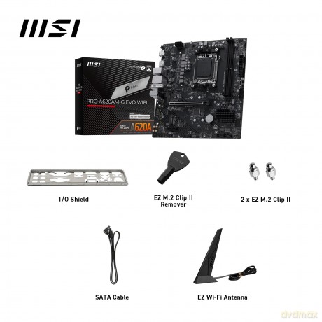 MSI Pro A620AM-G Evo A620,AM5,mATX,DDR510ZubehśrSONSTIGES5402106088146.99123.04.20260789461 073014