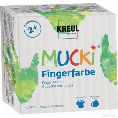 MUCKI Fingerfarbe 4er Set 150 ml