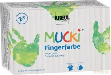 MUCKI Fingerfarbe 6er Set 150 ml