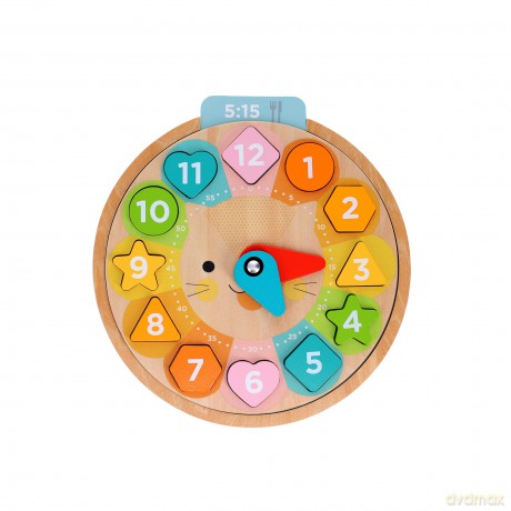 MultiLanguage + Counting + Colors Wooden Learning Clock [KSIĄŻKA]