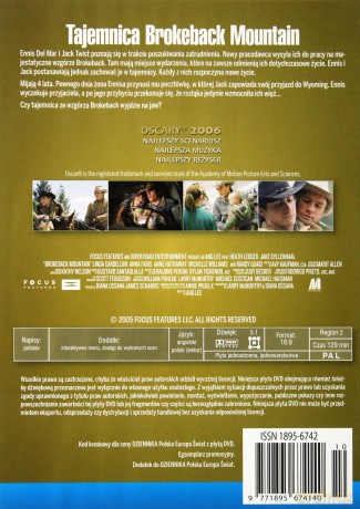Tajemnica brokeback Mountain (slim) [DVD]