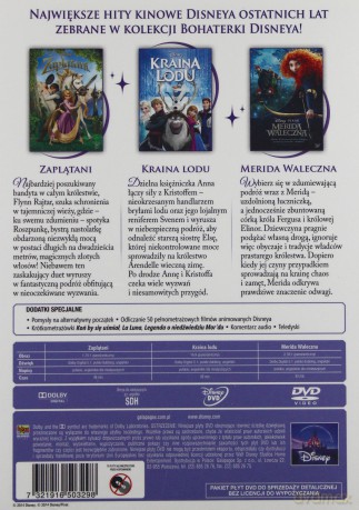 Bohaterki Disneya: Zaplątani / Merida Waleczna / Kraina Lodu [BOX] [3DVD] 