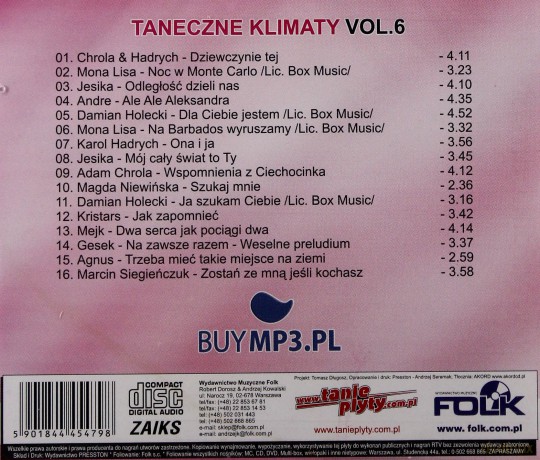 Taneczne Klimaty Vol. 6 [CD]