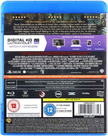 The Hobbit: The Battle of the Five Armies (Hobbit: Bitwa Pięciu Armii) [2Blu-Ray]