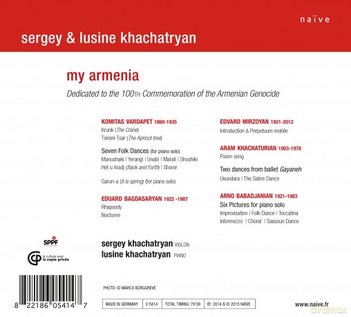 My Armenia: Khachatryan: My Armenia: Khachatryan [CD]