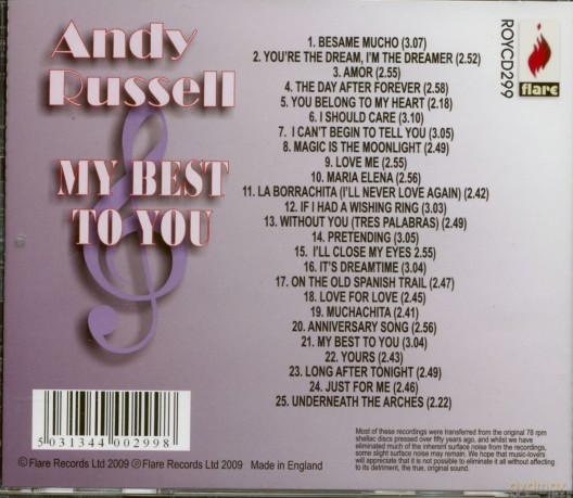 Andy Russell: My Best To You [CD]