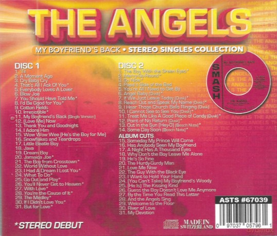Angels: My Boyfriend's Back-Stereo Singles Collection [CD]