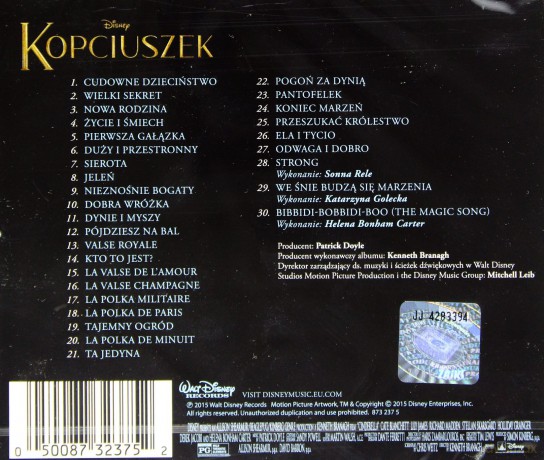 Kopciuszek (Disney) Soundtrack [CD]