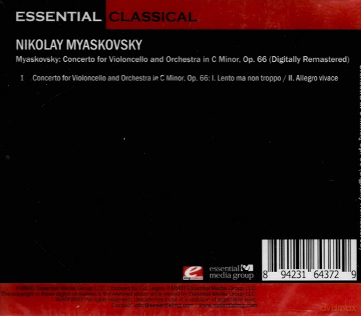 Myaskovsky,Nikolay: Myaskovsky: Concerto For Violoncello And Orchestra [CD]
