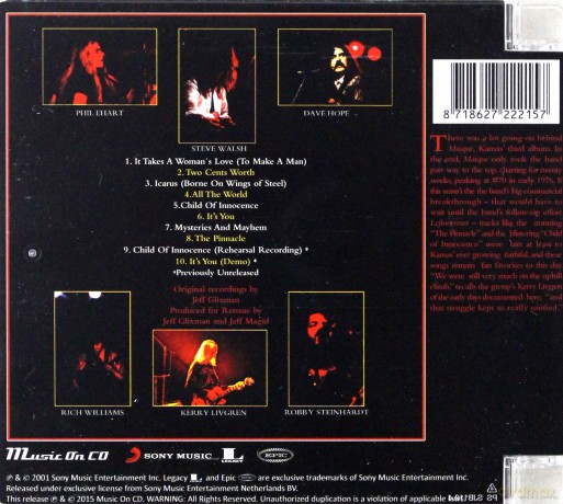 Kansas: Masque [CD]