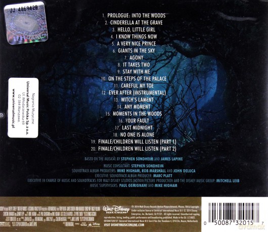 Into The Woods soundtrack (Tajemnice Lasu) [CD]