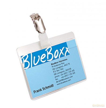 Durable: Namensschild Mit Clip Transp.