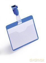 Durable: Namensschild Mit Clip, blau