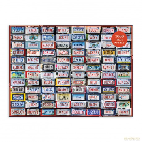 Nantucket License Plates 1000 Piece Puzzle [KSIĄŻKA]