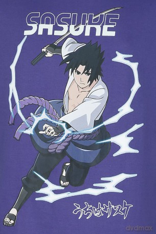 NARUTO - Sasuke Purple - Men T-Shirt (M)