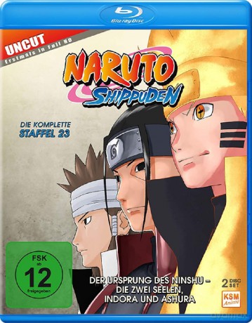 Naruto Shippuden - Der Ursprung des Ninshu - Die zwei Seelen, Indora und Ashura - Staffel 23: Episod [2xBlu-Ray]