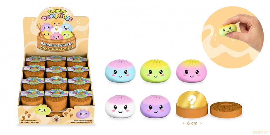 Gniotek Pierożek soft 6cm 1szt.mix