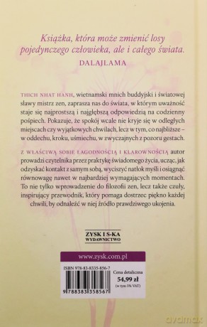 Każdy krok niesie pokój Zen w sztuce codziennego życia - Thich Nhat Hanh [KSIĄŻKA]