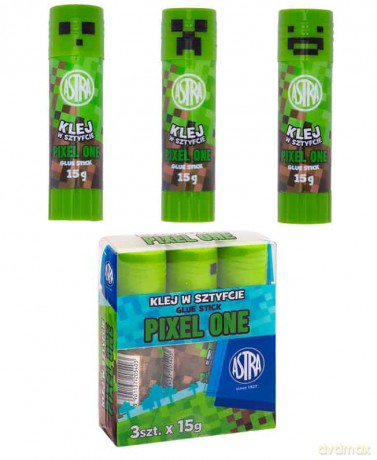 Klej w sztyfcie Pixel One Astra PVP 15g 3 sztuki