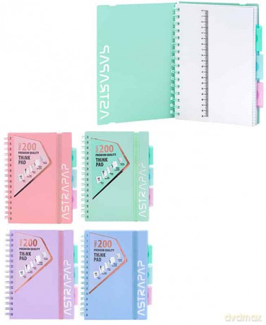 Kołozeszyt A5 PP 200k.kratka Pastel Line 1szt.mix