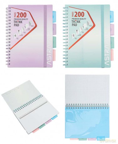 Kołozeszyt B5 PP 200k.kratka Ombre Pastel Line 1szt.mix
