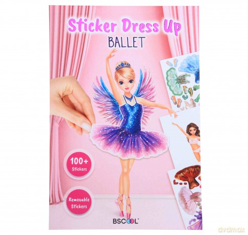 Kreatywna książeczka z naklejkami Sticker Dress Up Ballet A002646 [KSIĄŻKA]