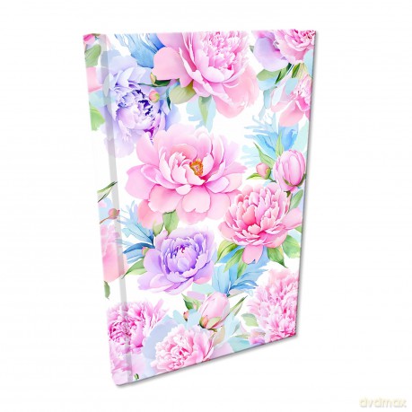 Notes A5 kratka Soft Touch Kwiaty Pastel