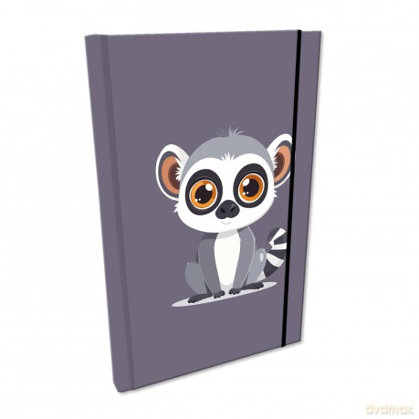 Notes A5 kratka z gumką Soft Touch Lemur