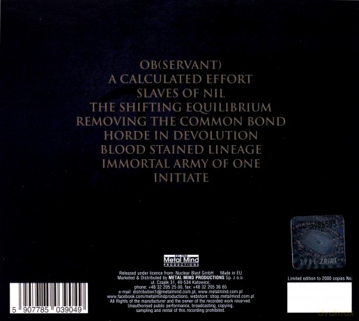 Psycroptic: Ob (Servant) Re-Release [CD]