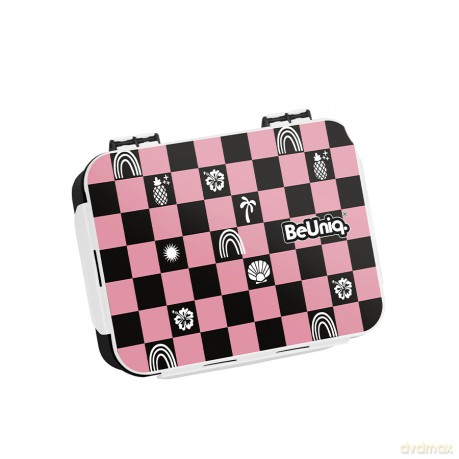 Śniadaniówka Pink BeUniq kratka-różowa BU26SU-3038