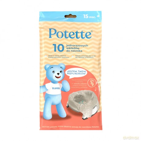 Wkłady jednorazowe do nocnika Potette 10 sztuk