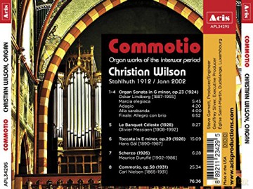 Christian Wilson: Commotio, organ works of the interwar period [CD]