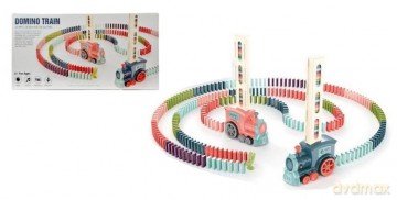 Domino z kolejką układającą domino [GRA]