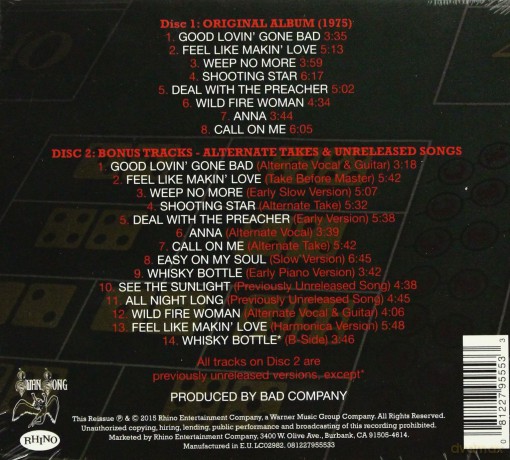 Bad Company: Straight Shooter (Deluxe) [2CD]