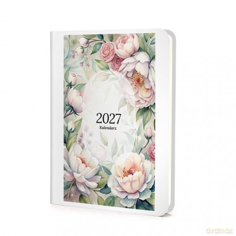 Kalendarz 2027 A6 Photo Mat Tygodnio. Biały kwiaty [KALENDARZ]