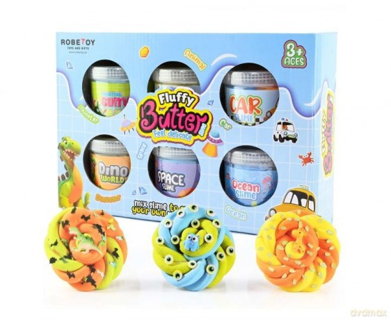 Slime z akcesoriami Fluffy Butter Blue