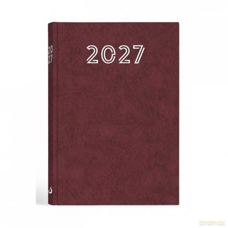 Terminarz 2027 A5 standard bordowy [KALENDARZ]
