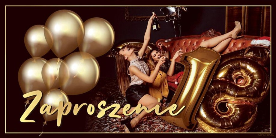 Zaproszenie na 18 Urodziny Z181 (5szt)