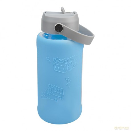 Paladone: Minecraft - Glass Water Bottle with Sleeve (PP16082MCF)