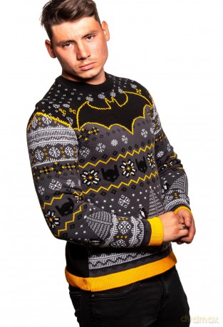 Batman Christmas Sweater Penguin Size L